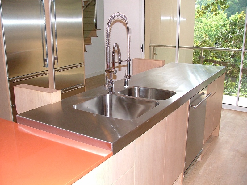 Stainless Steel Counter with Sink
